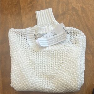 IRO White Cowl Neck Sweater with Chunky Knit